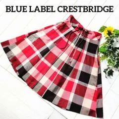 BLUE LABEL CRESTBRIDGE 膝丈フレアースカート チェック M