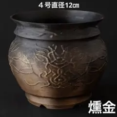 新作】平月〜燻銅〜 5号直径15㎝ 3dプリンター鉢 作家鉢 アガベ