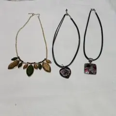 ネックレス 3本セット ハート型ペンダント