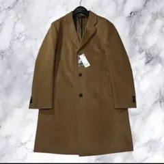 即決ok ユニクロ ウールカシミヤチェスターコート XL ブラウン