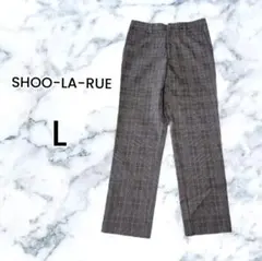 【SHOO-LA-RUE】グレー チェック テーパードパンツ Lサイズのサムネイル