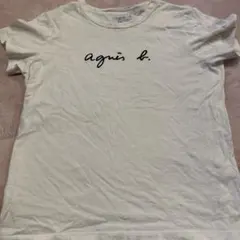 agnès b. ロゴ入り ホワイト Tシャツ