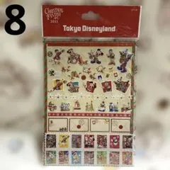 8 シール　ディズニーランド　クリスマス　2011 ミッキー　ドナルド　ミニー