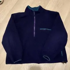 希少 80s USA製 L.L.Bean フリースジャケット ハーフジップ XL