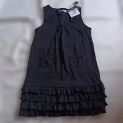 新品 BeBe べべ　フリルワンピース 130㎝ ロゴ入り ティアードスカート