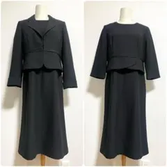 ■東京ソワール 日本製 13号 高級 喪服礼服 ブラックフォーマル アンサンブル