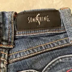 SOMETHING フレアデニム インディゴブルー ブーツカット 110cm