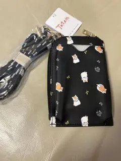 【新品未使用】夏目友人帳　ニャンコ先生　スマホショルダー　スマホケース　 黒　①