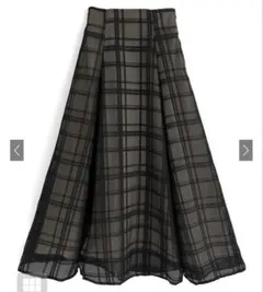 GRL チェック柄 シアー フレアスカート tu1082