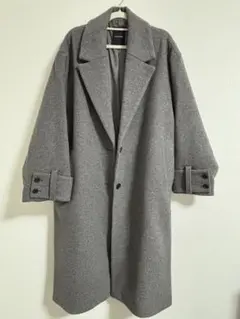 jeanasis ジーナシス　ウールチェスターロングコート グレー　サイズ F