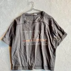 【エムズエキサイト】クロップドTシャツ（F）ビッグロゴ 英字 古着 プルオーバーのサムネイル