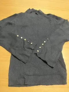 未使用 黒 yumi 長袖ニット M