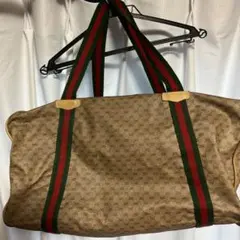 GUCCI グッチ　ボストンバック　シェリー　マイクロ　GG柄　大容量　旅行用