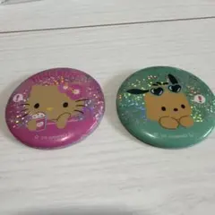 サンリオ　ミックスサマーバケーション　ホログラム缶バッジ　日焼けのサムネイル