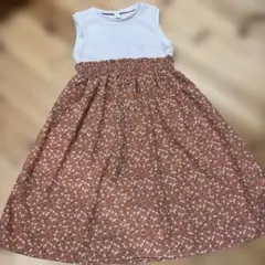 アプレレクール　花柄ノースリーブワンピース