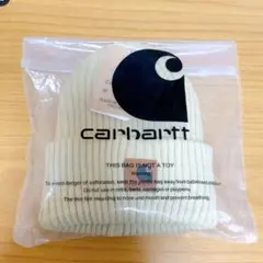新品未使用 カーハート ニット帽 ベージュ
