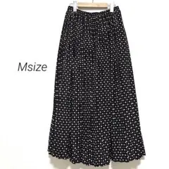 OLIVE des OLIVE 幾何学柄 プリーツスカート 総柄 レトロ M