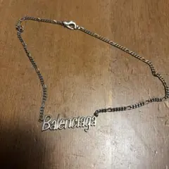 BALENCIAGA ロゴネックレス シルバーのサムネイル