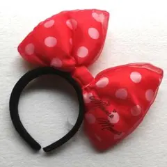 ミニー　赤色の水玉　カチューシャ　東京ディズニーリゾート