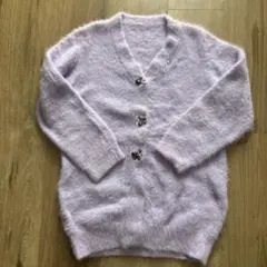 アナスイミニ　シャギーカーディガン　サイズL（130〜140程度）