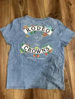 RODEO CROWNS 半袖Tシャツ ブルー デニム色のサムネイル
