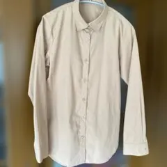 GU 茶色　長袖カッターシャツ　レディースM