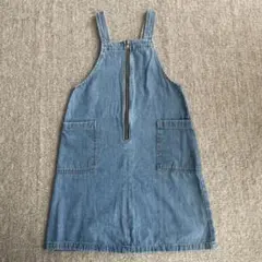 デニムブルー ジャンバースカート 150cm