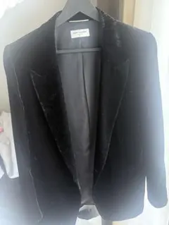 SAINT LAURENT ブラック ベルベット テーラードジャケットのサムネイル