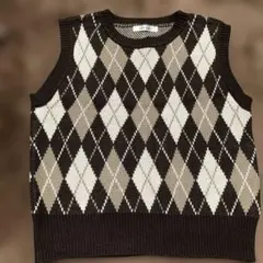 CHIP CLIP アーガイル柄 ニットベスト