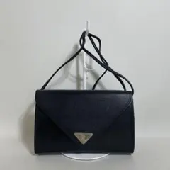2603-158｜イヴサンローラン ショルダーバッグ レザー ブラック