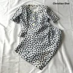 Christian Dior セットアップ 半袖 ジャケット スカート ドット