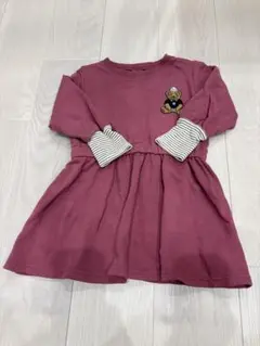 petitmain/プティマイン/ワンピース/クマ刺繍/110cm