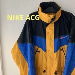 【希少/90s】NIKE ACG ナイロンジャケット L 3色切替 刺繍ロゴ
