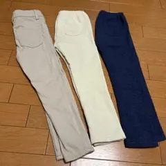 ユニクロ まとめ売りヒートテックスキニーパンツ1本  ボアレギンス2本 110㎝