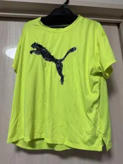 PUMA ランニング Tシャツ XL 蛍光イエロー