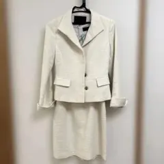 アイボリー スーツセット ジャケット ノースリーブドレス UNTITLED