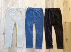 ユニクロ　コーデュロイ レギンス 100cm 3枚セット　UNIQLO