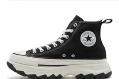 コンバース　オールスター トレックウェーブ 黒 ハイカット 厚底 24cm