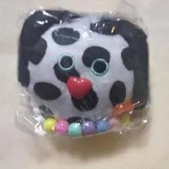 mojojojo ビーズチェーン付き　フェイスマスコット3　犬　ダルメシアン？