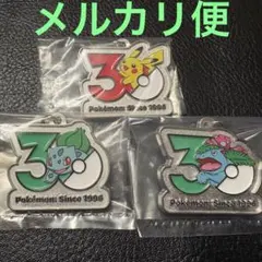 ポケモン 30周年 メタルチャームマスコット ピカチュウ　フシギダネ　フシギバナ