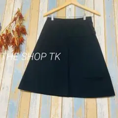 【THE SHOP TK 】レディース　スカート　フレアスカート デニム生地　綿のサムネイル