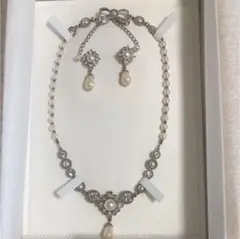 サマンサティアラ ネックレス ピアス　ブライダルセット