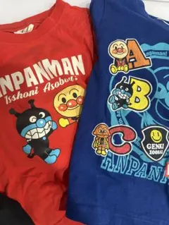 アンパンマン 長袖Tシャツ 赤100青95
