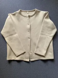 ベージュ　カーディガン　130