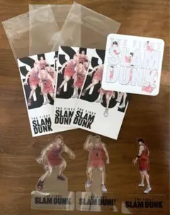 【映画特典】スラムダンクのアクリルスタンド桜木/流川/赤木+湘北コースター