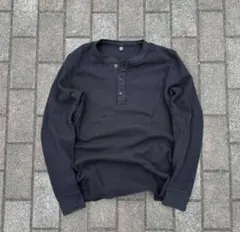 美品 OLD UNIQLO ワッフルヘンリーネック C-boy Vintage