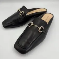 【美品】HIMIKO 卑弥呼 ビットローファー ミュール ブラック Lサイズ