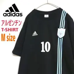 90s アディダス adidas アルゼンチン 黒 Tシャツ メッシ
