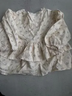 Aosta フリル付き花柄シャツ M
