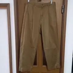 無印良品　ストレッチチノタックワイドパンツ ベージュ　W85